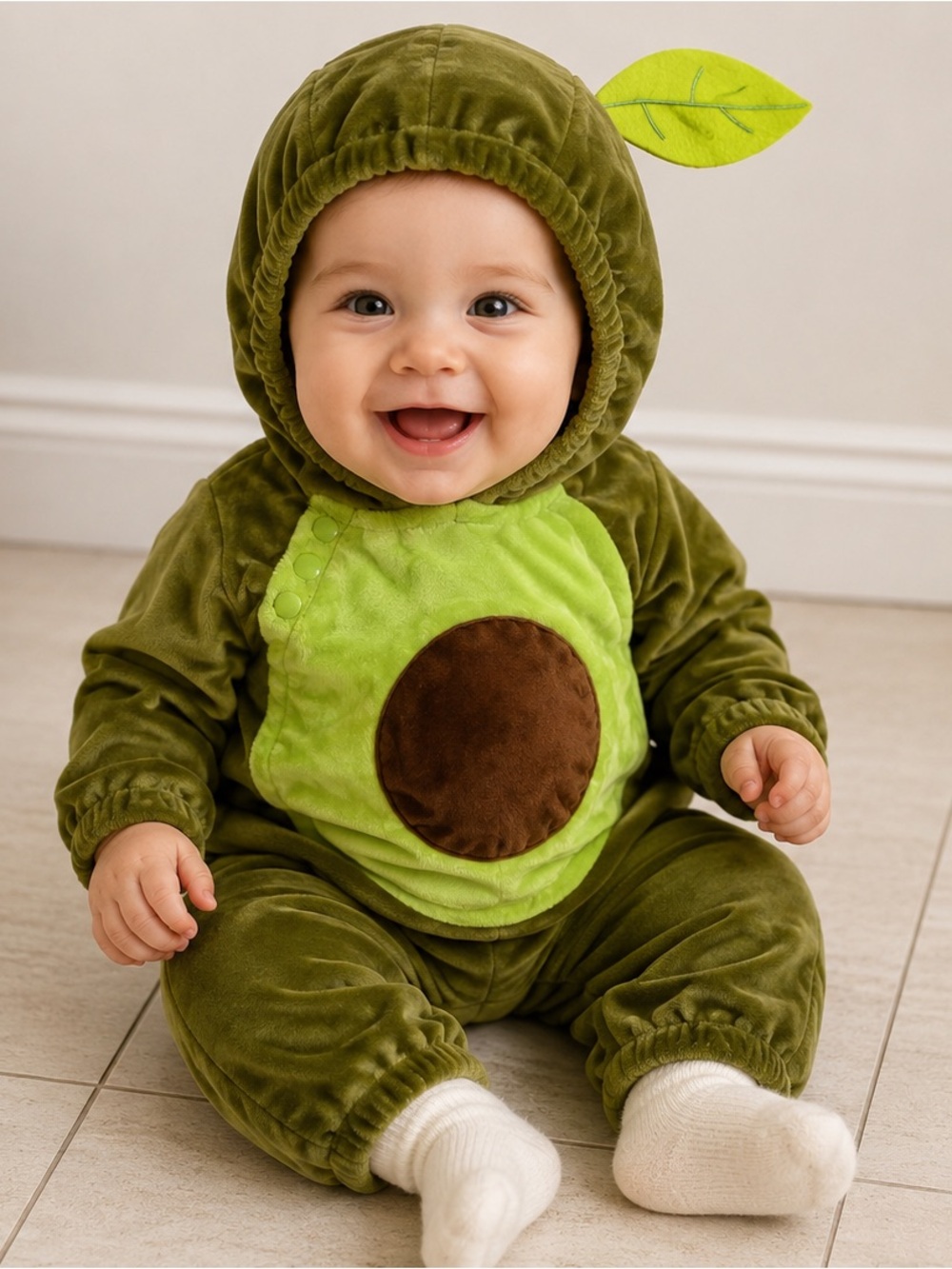 Baby Avocado Plush Hooded Halloween Costume 6-9 months
